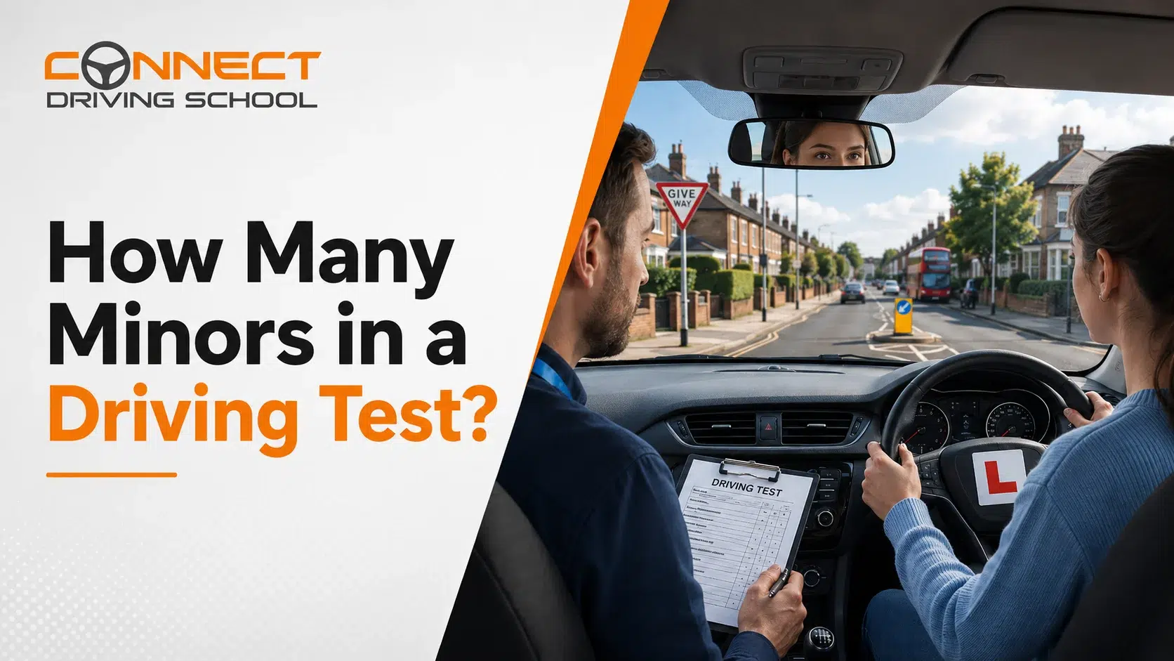 how many minors in a driving test